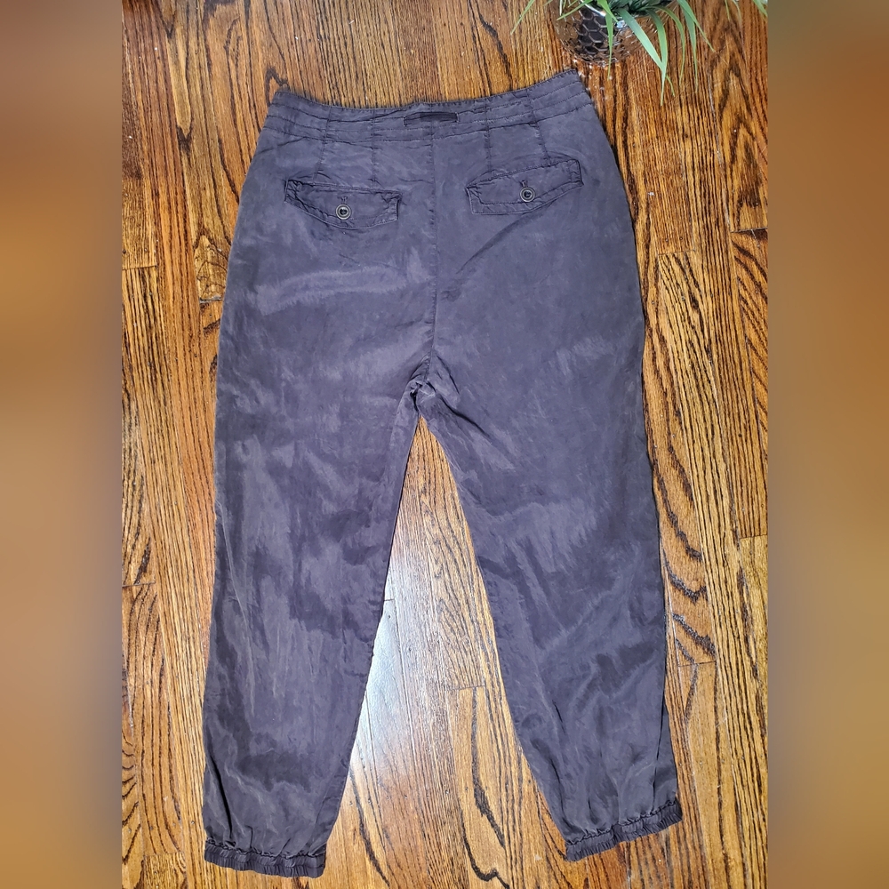 Anthropologie Women's Slouchy Aviator Jogger Pants Browm Size 12 - Picture 12 of 14